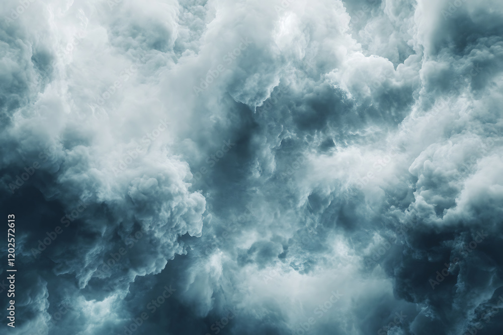 Poster storm clouds isolated on a white background
