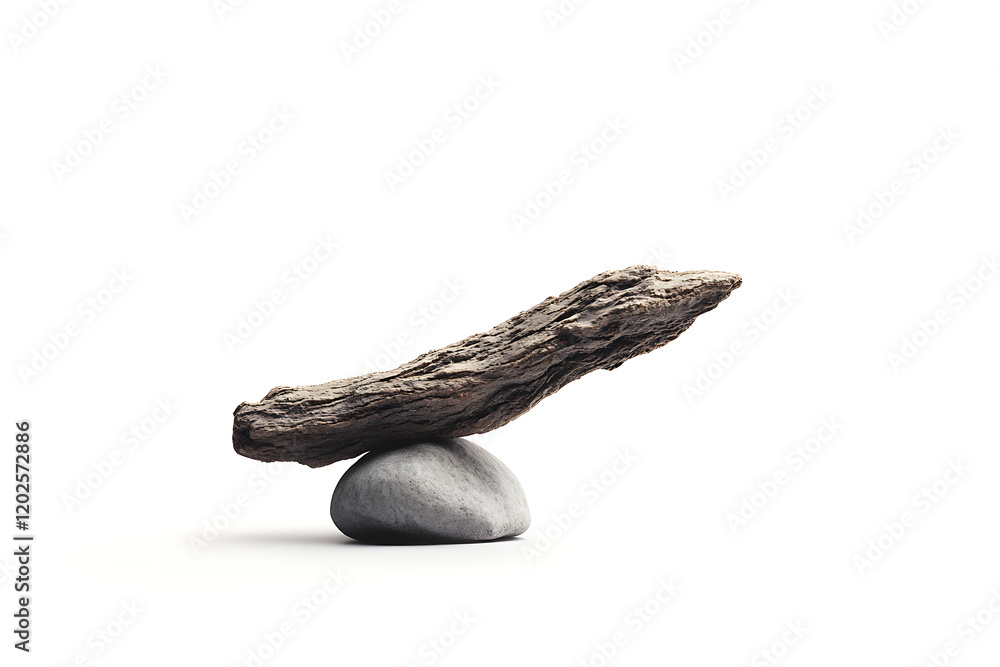 Poster strength in simplicity: isolated on a white background
