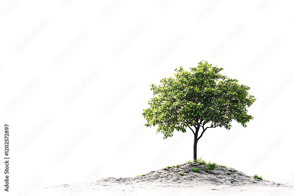 Poster strength in simplicity: isolated on a white background