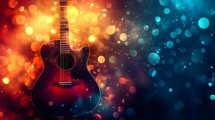 Naklejka premium abstract background for International Guitar Month
