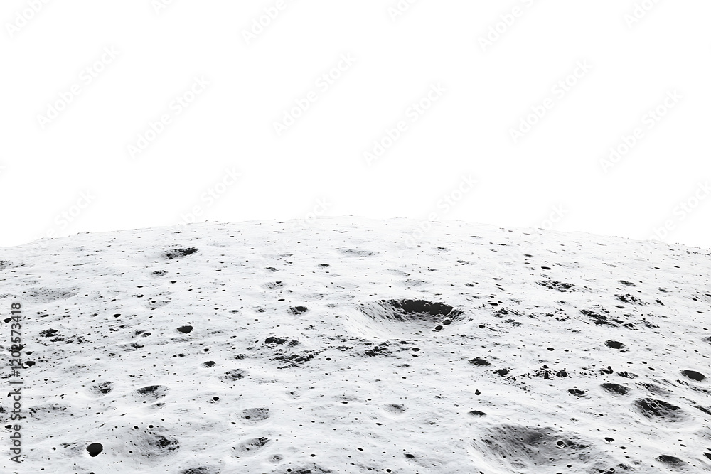 Aufkleber surface of the moon isolated on a white background