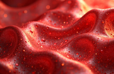 Red and Gold Geometric Wavy Abstract Background