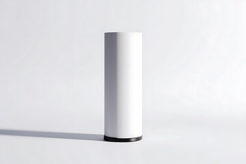 Roll up banner stand isolated on a white background