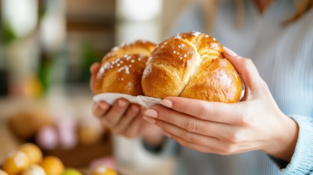 Celebrating Easter with delicious paskalya coregi and colorful eggs