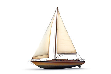 Fototapeta premium Sailboat isolated on a white background