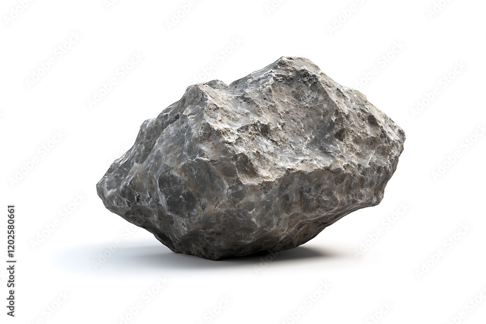 Poster a meteor isolated on a white background