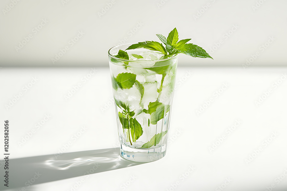 Poster mojito on isolated on a white background