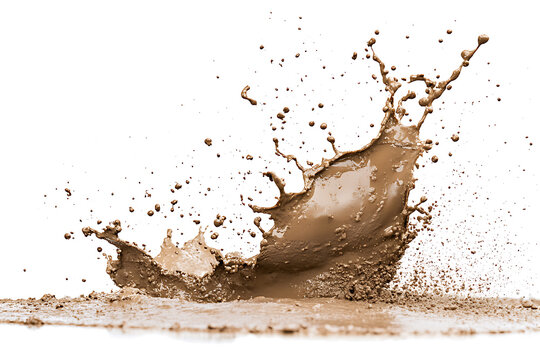 Mud splash isolated on a white background