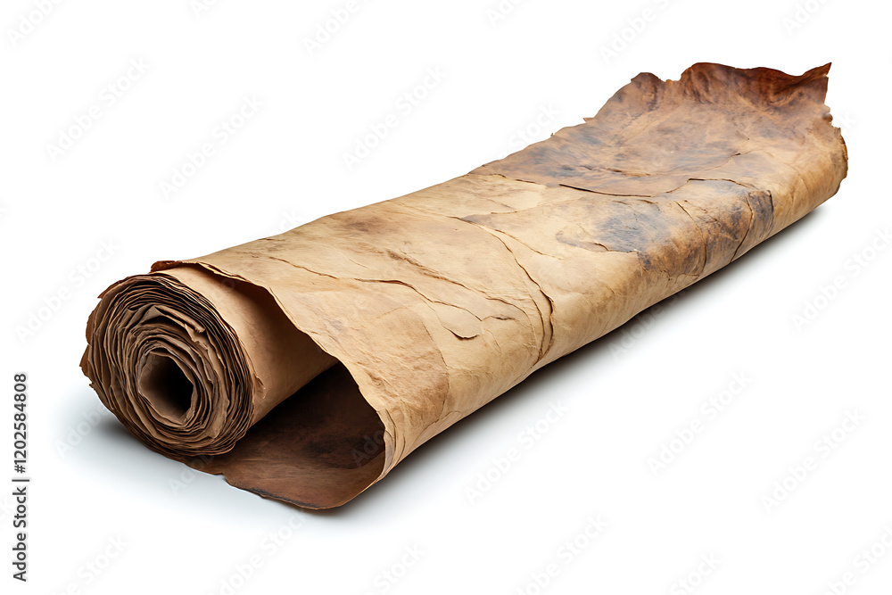 Aufkleber old paper scroll ancient isolated on a white background