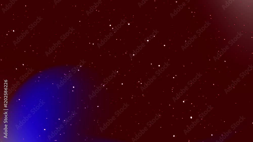 Poster vibrant red and blue gradient with scattered small bright dots, suitable for modern website backgrou