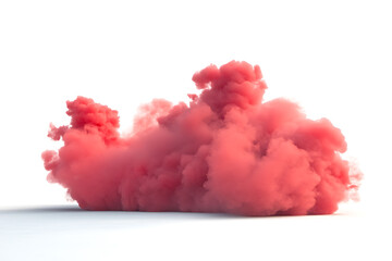 Fototapeta premium Realistic red smoke isolated a white background