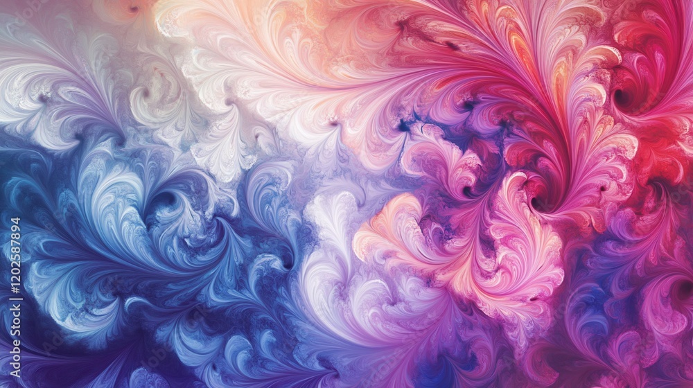Poster a mesmerizing abstract swirl of vibrant colors creating a dynamic and fluid composition