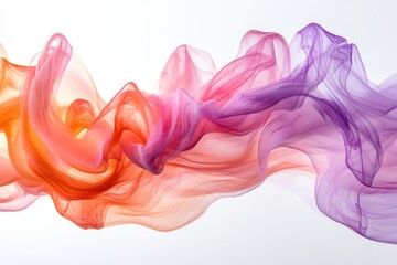 Fototapeta premium Abstract colorful swirling ribbons on white background