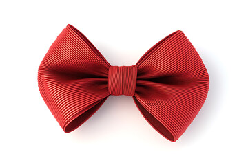 Red ribbon bow isolated a transparent background
