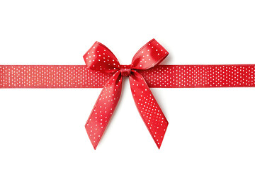 Red ribbon isolated a transparent background