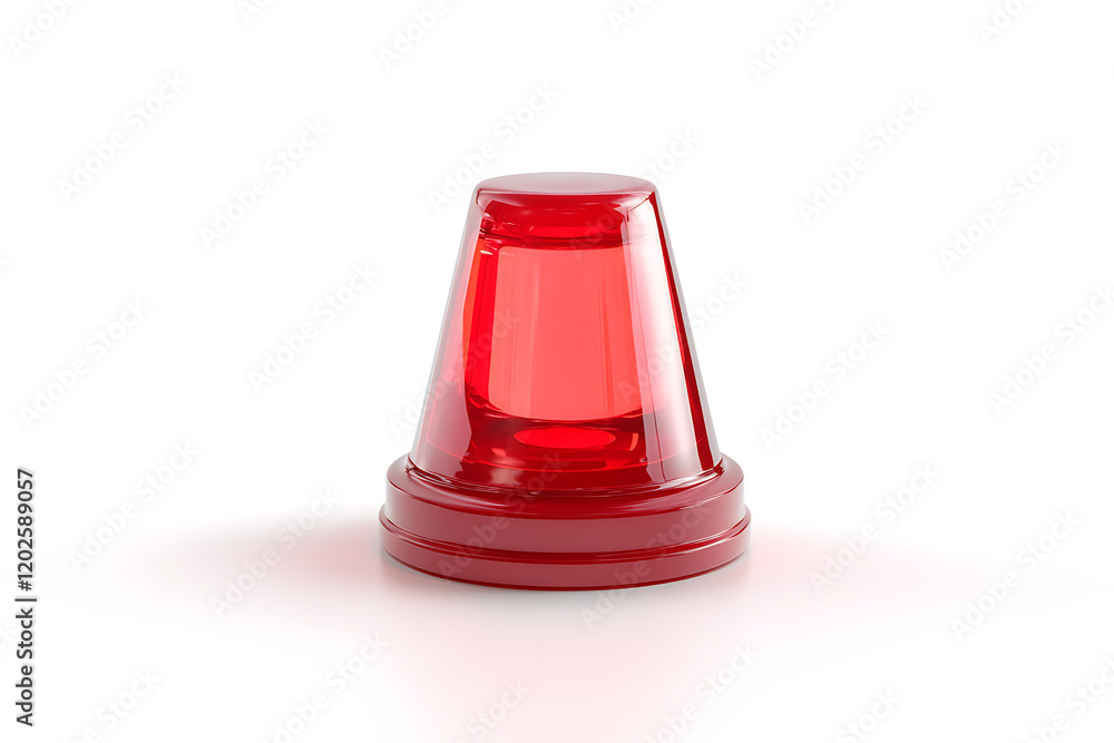 Poster red siren isolated a transparent background