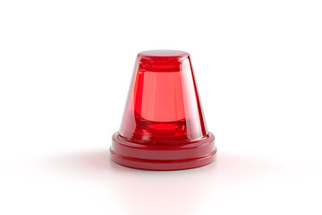 Red siren isolated a transparent background