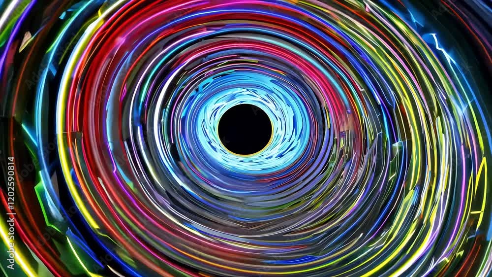 Wall mural network cyber spiral flowing field swirl art technology synthetics multicolor background effect crea
