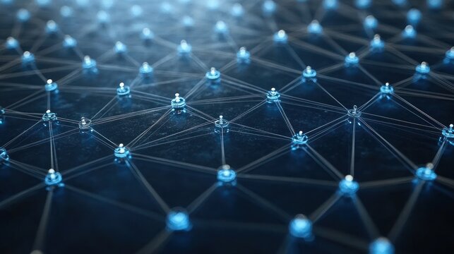 Abstract network connection nodes.