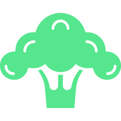 Broccoli icon single vector illustration