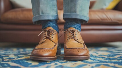 Marketing professional creating social media content for a shoe launch