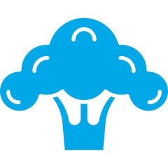 Broccoli icon single vector illustration