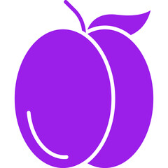 Peach icon single vector illustration