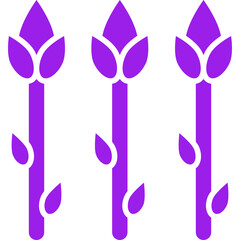 Asparagus icon single vector illustration