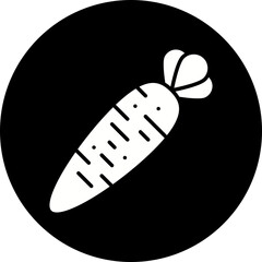 Carrot icon single vector illustration