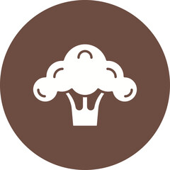 Broccoli icon single vector illustration