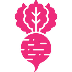 Radish icon single vector illustration