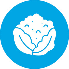 Cauliflower icon single vector illustration