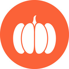 Pumpkin icon single vector illustration