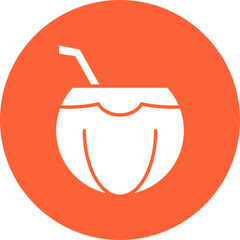 Coconut icon single vector illustration