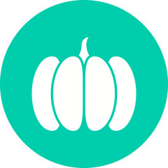 Fototapeta premium Pumpkin icon single vector illustration