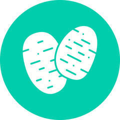 Potato icon single vector illustration