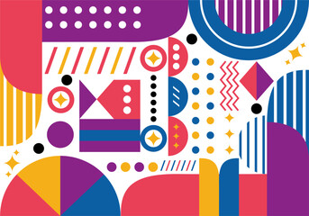 Obraz premium Abstract geometric flat design background vector