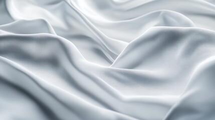 Obraz premium Draped white silk fabric, textured background, studio shot, textile design