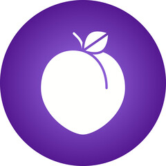 Plum icon single vector illustration