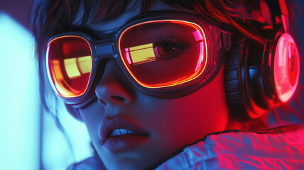 Vibrant cyberpunk gathering in virtual reality showcases stunning cosplays