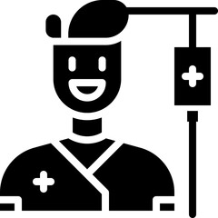 Male Patient icon single vector illustration