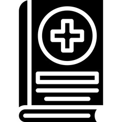 Obraz premium Medical Book icon single vector illustration
