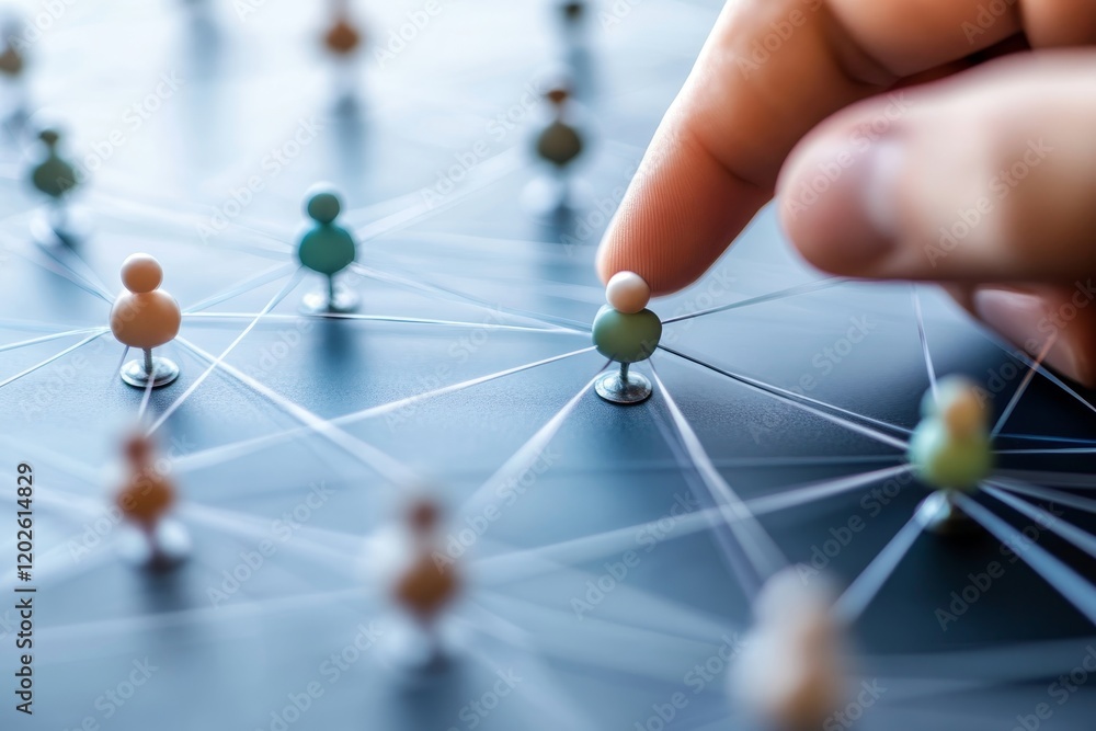 Poster global business networking enhancing hr and customer service strategies through data exchange
