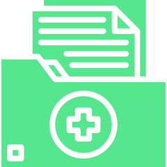 Obraz premium Medical Records icon single vector illustration