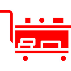 Medical Cart icon single vector illustration