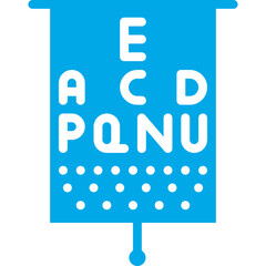 Eyes Checkup Board icon single vector illustration