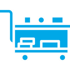 Medical Cart icon single vector illustration