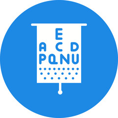Eyes Checkup Board icon single vector illustration