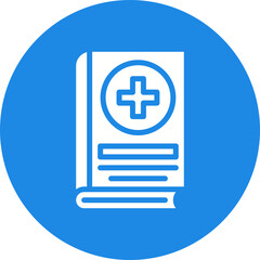 Fototapeta premium Medical Book icon single vector illustration