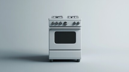 Obraz premium White gas stove, studio shot, clean background, appliance catalog